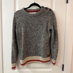 Roots Gray and Red Women's Sweater